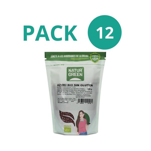 Pack 12x Azuki Ecológico 500g NaturGreen-trasera