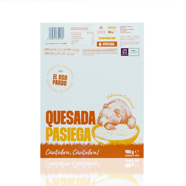 PACK 2 THE BROWN BEAR Quesada Pasiega Traditional 450g - Typical dessert from Cantabria, Soft texture and Authentic flavor-detalle