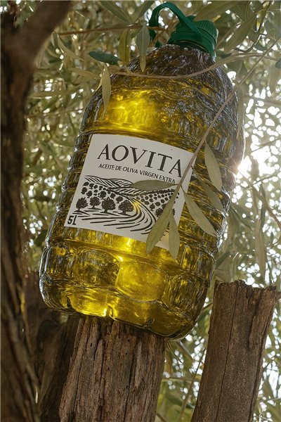 Pack de 2 bidons d'huile d'olive vierge extra AOVITA 5L - Qualité premium au meilleur prix-lateral