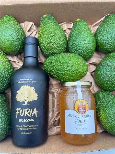 Pack 2 Kg Aguacates Premium + Aceite Picual + Miel Natural (A Elegir)-trasera