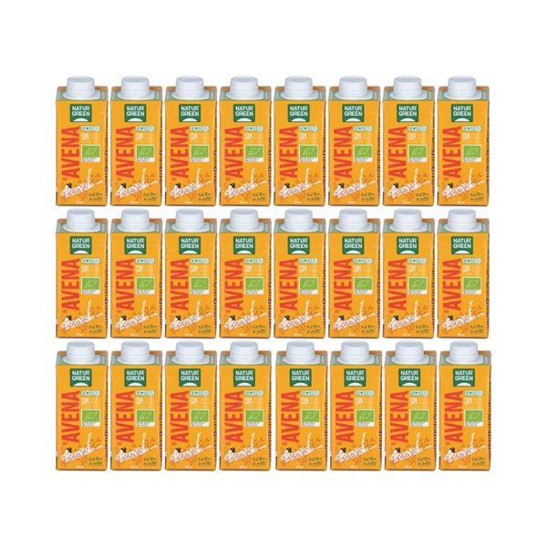 Pack 24x Boisson à l'Avoine Biologique Sans Sucres Ajoutés 200 ml NaturGreen-detalle