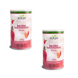 PACK 2X600 GR BATIDO SACIANTE POLVO FRESA