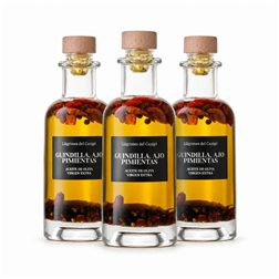 Pack 3× Spicy Oil with Chili, Garlic and Peppers 250 ml