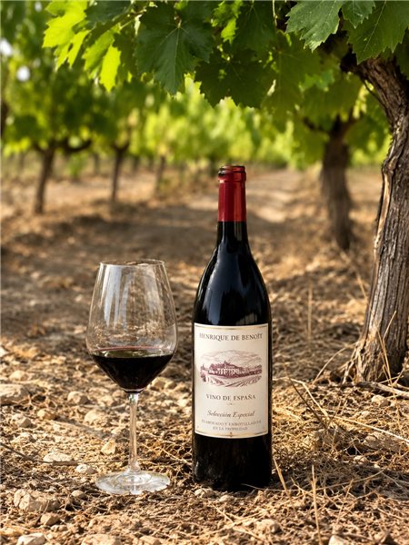 Pack mit 3 Flaschen Rotwein Henrique de Benoit-lateral