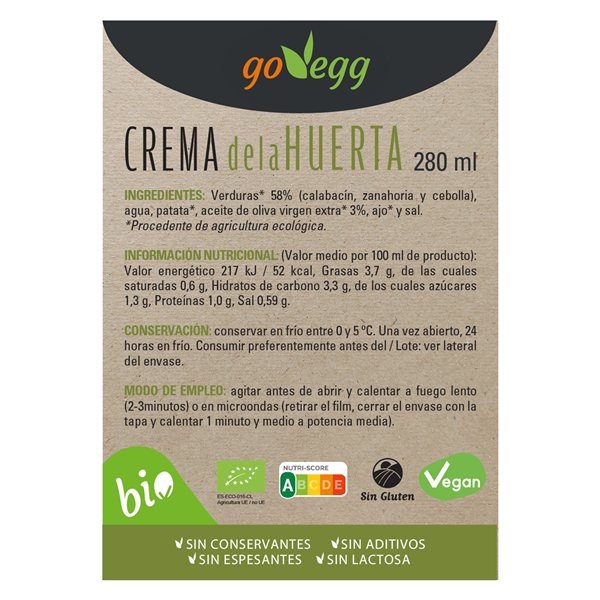 Pack of 3 Organic Vegetable Creams, 840 g-izquierda