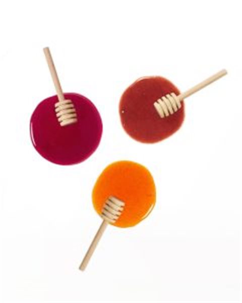 Aquí tienes la traducción al alemán:"Pack 3 Honige mit Kamarere-Geschmäckern. In Flammen."-lateral