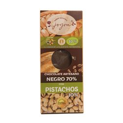 Pack of 3 handmade chocolate tablets with 10% pistachios and honey - 100 gr.