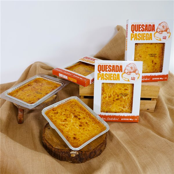PACK 4 DER BRAUNE BÄR Quesada Pasiega Traditionell 450g - Typisches Dessert aus Kantabrien, weiche Textur und authentischer Geschmack.-izquierda