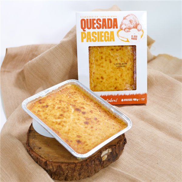 PACK 4 DER BRAUNE BÄR Quesada Pasiega Traditionell 450g - Typisches Dessert aus Kantabrien, weiche Textur und authentischer Geschmack.-lateral