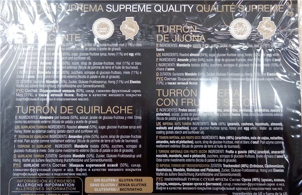 Pack of 4 Mini Supreme Turrons-lateral