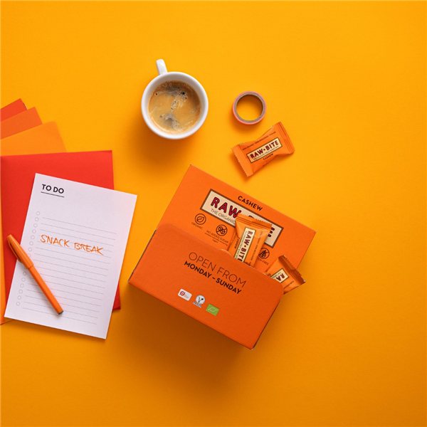 Pack 45 Mini Barritas Energéticas de Anacardos Ecológicas - RAWBITE-detalle