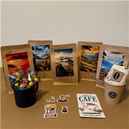 Paquet de 5 cafés de spécialité.
