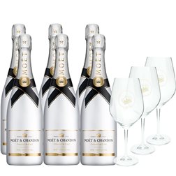 Pack 6 Moet & Chandon Ice Imperial + Regalo 3 Copas exclusivas