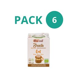 Pack 6x Barista Oat Drink Without Added Sugars Bio 500 ml Ecomil