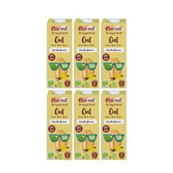 Pack 6x Haferdrink Vanille ohne Zuckerzusatz Bio 1 L