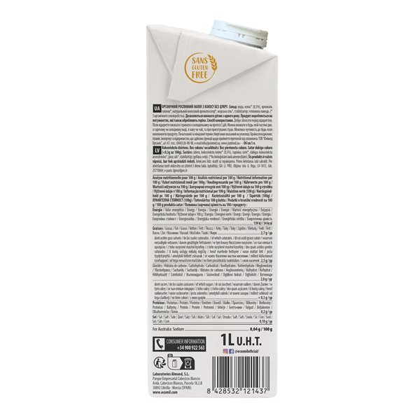 Pack 6x Boisson de Noix de Coco Bio Nature 1l Ecomil-lateral