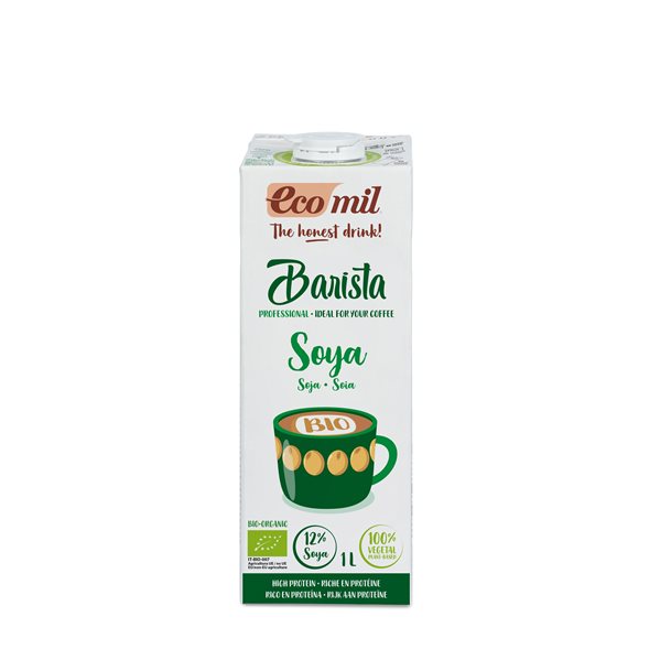 Pack 6x Barista Low Sugar Bio 1L Soy Drink Ecomil-detalle