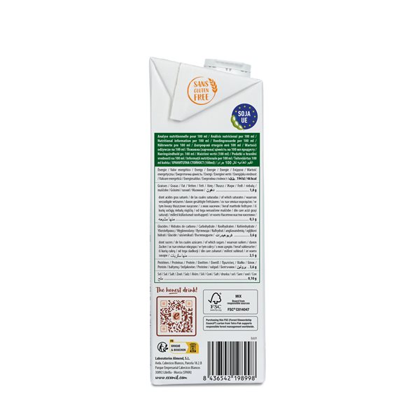 Pack 6x Barista Low Sugar Bio 1L Soy Drink Ecomil-izquierda