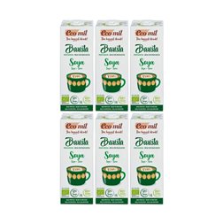 Pack 6x Barista Low Sugar Bio 1L Soy Drink Ecomil