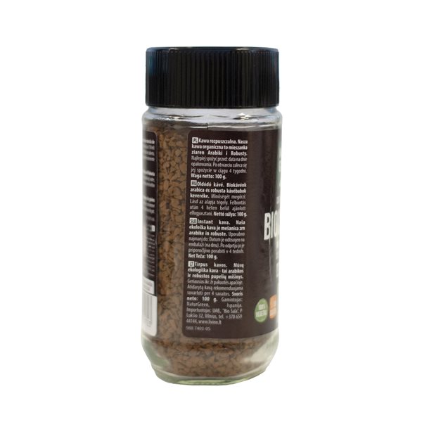 Pack 6x Café Instantané Bio 100g NaturGreen-trasera