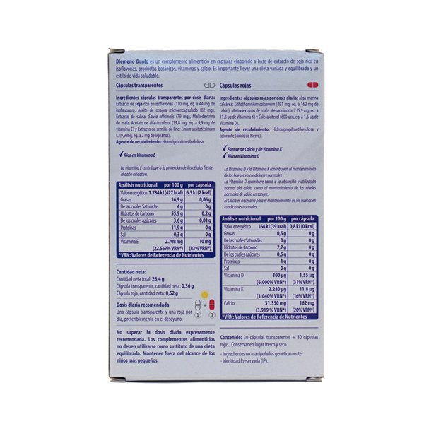 Pack 6x DieMeno Duplo 30 + 30 capsules-lateral