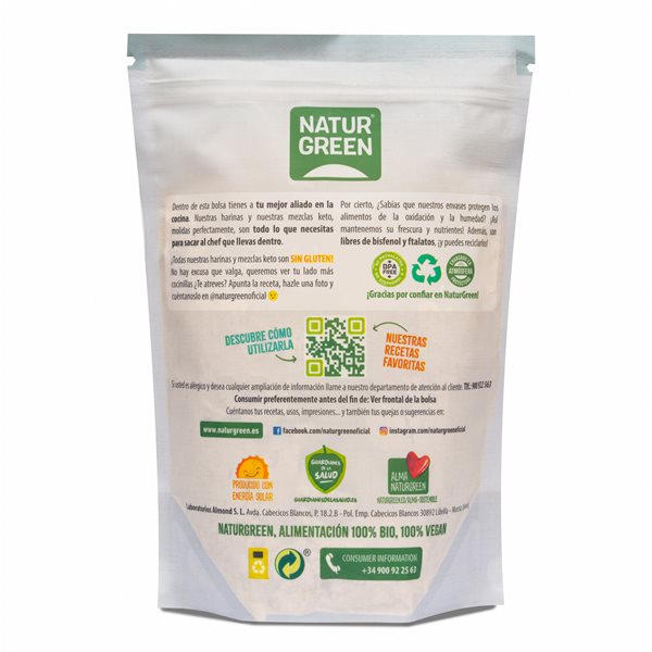 Paquet de 8 farines de pois chiches biologiques 500 g NaturGreen-izquierda
