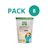 Paquet de 8 farines de pois chiches biologiques 500 g NaturGreen-trasera