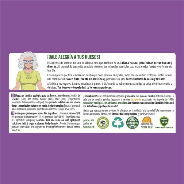 Pack 6x NaturGreen SmartMix Bones Organic 175 g-lateral