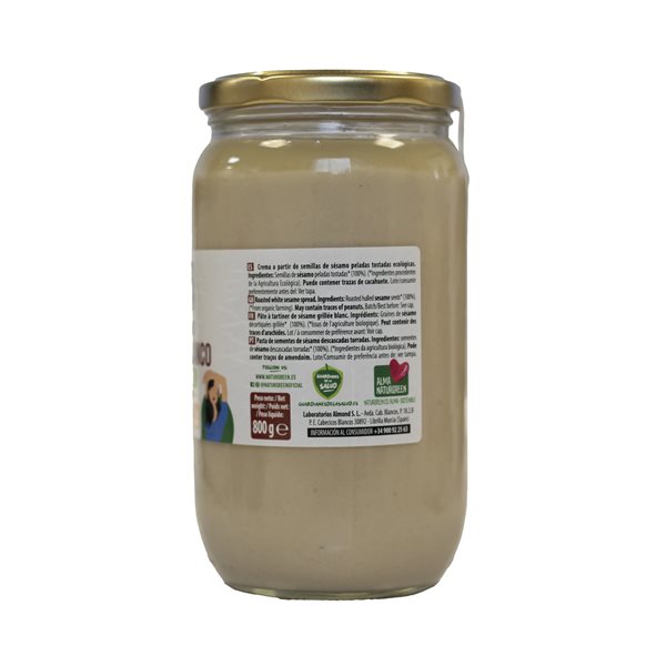 Pack de 6 pots de 800g de Tahini de Sésame Biologique NaturGreen.-detalle