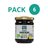 Pack de 6x Tahini Noir Biologique 180g NaturGreen-trasera
