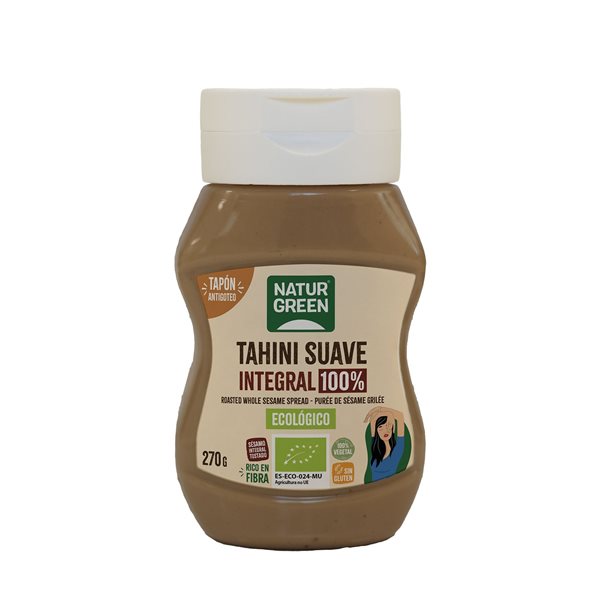 Pack 6x Smooth Whole Antidrip Bio Tahini 270 g NaturGreen-detalle