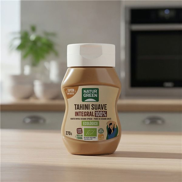 Pack 6x Smooth Whole Antidrip Bio Tahini 270 g NaturGreen-izquierda
