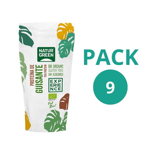 Paquet de 9x Protéine de Pois Bio 250g NaturGreen-izquierda