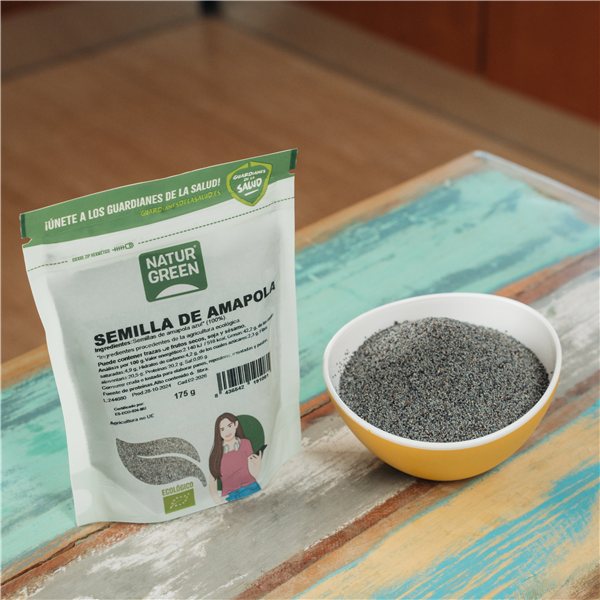 Pack de 9 Semillas de Amapola Ecológicas (175 g) NaturGreen-trasera