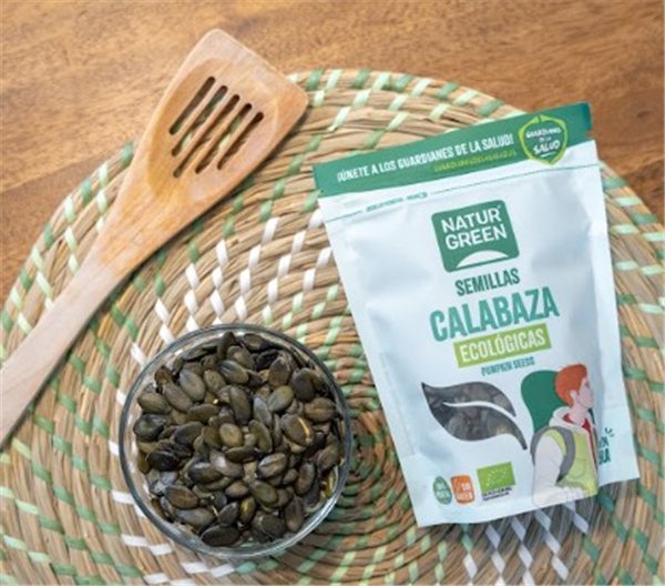 Pack of 9 Organic Pumpkin Seeds 225g NaturGreen-trasera