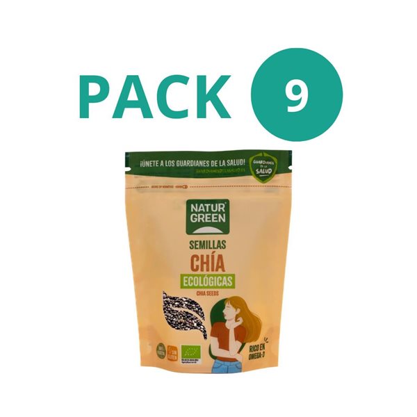 9-pack of 200g Organic Chia Seeds by NaturGreen-trasera