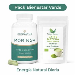 Pack Wohlbefinden Grün – Moringa 1600 mg + Premium Bio Matcha Latte