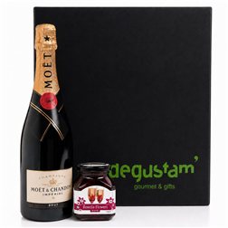Pack Champagner und essbare Hibiskusblüten
