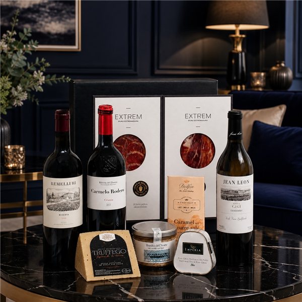Iberian Ham, Foie, Wines and Gourmet Delights Pack-detalle