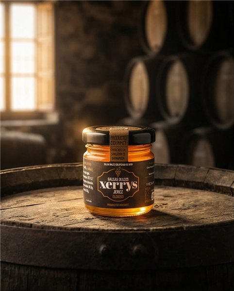 Pack de 3 Mermeladas de 40g. Amontillado, Oloroso y Moscatel.-trasera