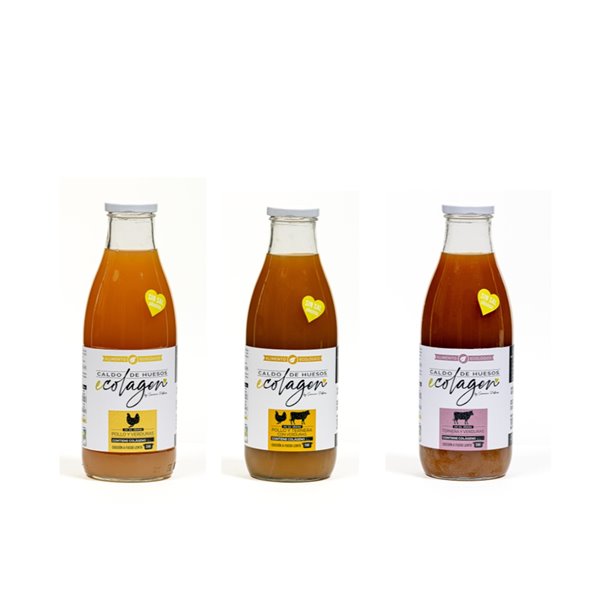 2 Packs de 3 variedades de caldo de huesos-izquierda