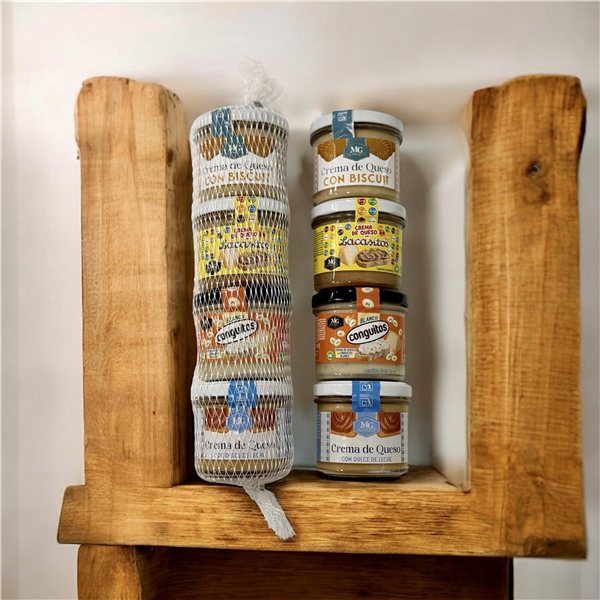 PACK DE 4 CREMAS DE QUESO DULCES MG se traduce al francés como:

PACK DE 4 CRÈMES DE FROMAGE DOUCE MG.-trasera