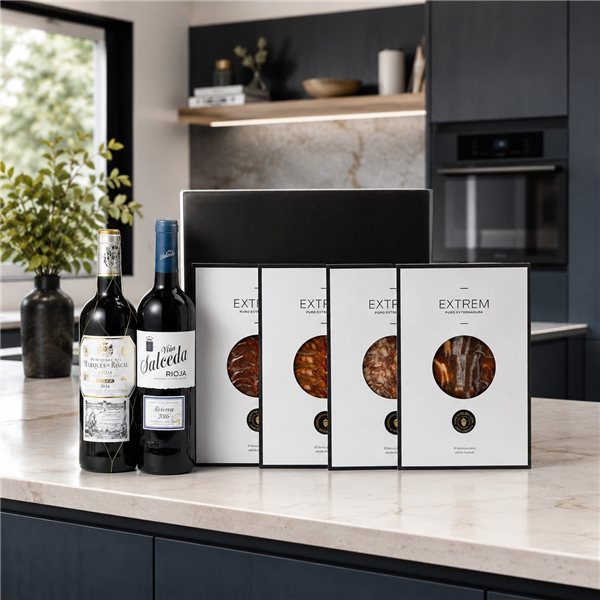 Pack Embutidos Ibéricos y Vinos Rioja Reserva-detalle