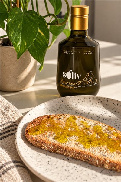 Pack Extremadura | Aceite de Oliva Virgen Extra Premium Cosecha Temprana y Miel de Bosque | AOVE SOLIV-trasera