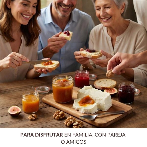 Pack of natural quince paste and 3 gourmet artisanal jams for cheeses-izquierda