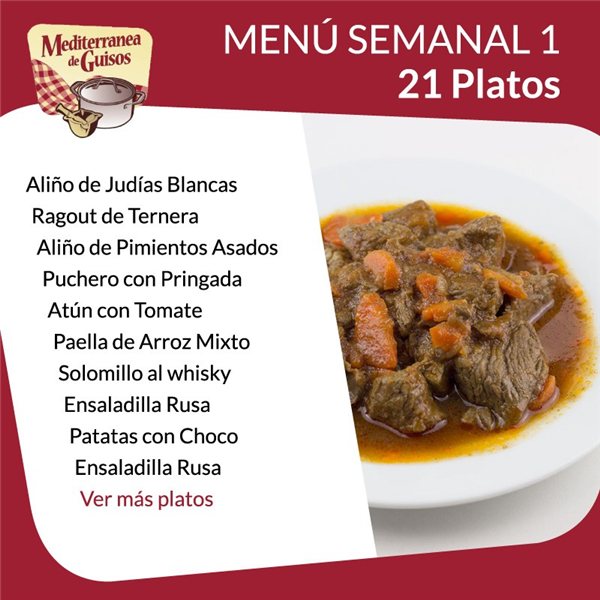 "Weekly Option 1 Menu Pack"-detalle