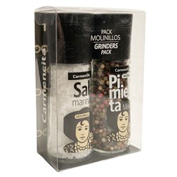 Pack Molinillos Sal Marina y Mix 4 Pimientas 'Carmencita'