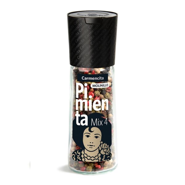 Pack Molinillos Sal Rosa del Himalaya y Mix 4 Pimientas 'Carmencita'-lateral