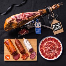 Pack Pecado Carnal · Black Friday | Jamón de Bellota 100% Ibérico +42 Meses Pieza 7-7,5 kg + Surtido de Embutido