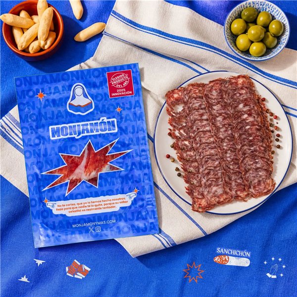 Pack Pecado Carnal en tranches · Black Friday | Jambon de bellota 100 % ibérique +42 mois, tranché au couteau (30 sachets) + assortiment de charcuterie tranchée-izquierda